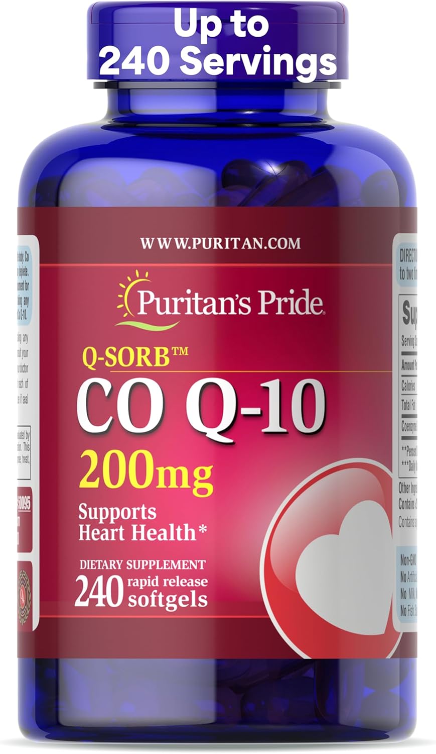 Puritan's Pride Coenzyme CoQ10 200mg,240 Servings